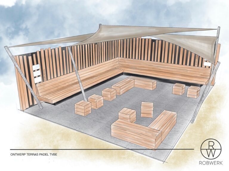 Ontwerp terras padelbaan